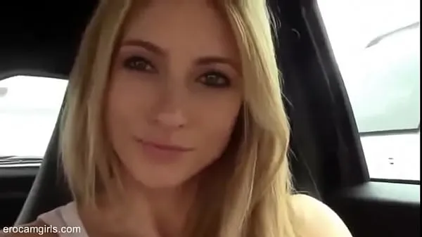 Nuovo Blondy hot girl gone wild and Masturbating in the car miei film