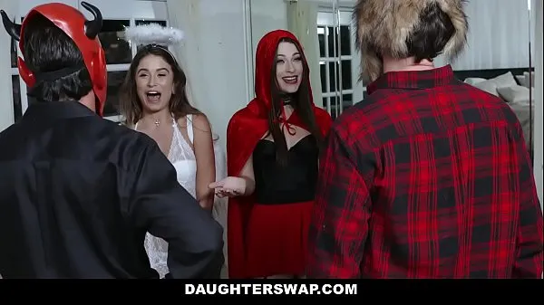 New Cosplay (Lacey Channing) (Pamela Morrison) Receive Juicy Halloween Treat From StepDaddies my Movies