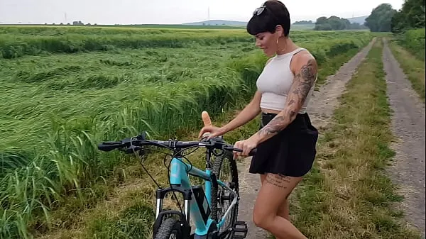 New Premiere! Bicycle fucked in public horny my Movies