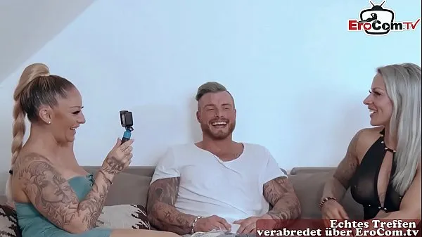 Nya German port milf at anal threesome ffm with tattoo mina filmer