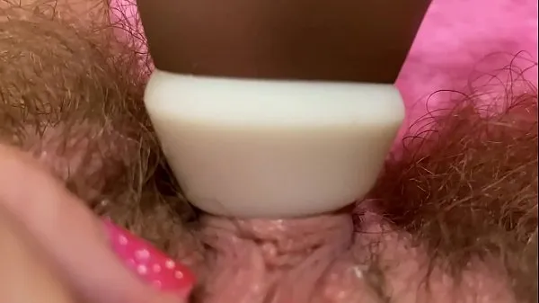 جديد Huge pulsating clitoris orgasm in extreme close up with squirting hairy pussy grool play أفلامي