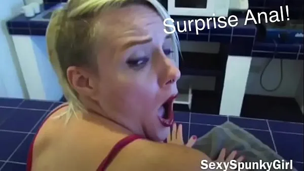 내 영화가 새로 Anal Surprise While She Cleans The Kitchen: I Fuck Her Ass With No Warning