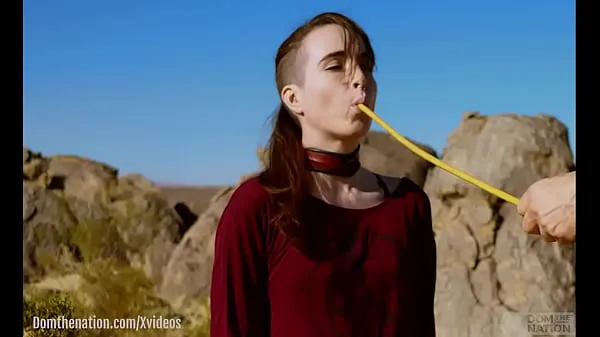 New Petite, hardcore submissive masochist Brooke Johnson drinks piss, gets a hard caning, and get a severe facesitting rimjob session on the desert rocks of Joshua Tree in this Domthenation documentary my Movies