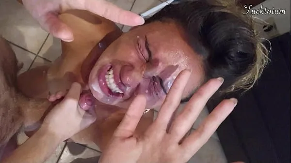 New Girl orgasms multiple times and in all positions. (at 7.4, 22.4, 37.2). BLOWJOB FEET UP with epic huge facial as a REWARD - FRENCH audio my Movies