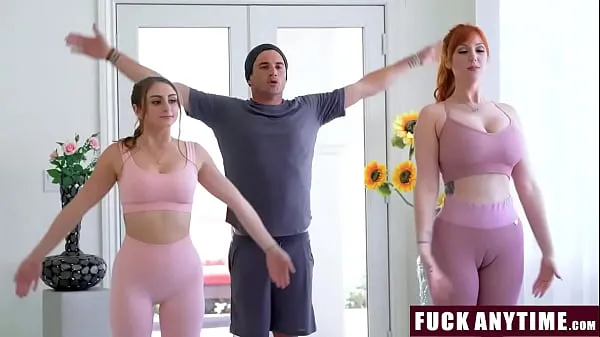 Baru FuckAnytime - Yoga Trainer Fucks Redhead Milf and Her as Freeuse - Penelope Kay, Lauren Phillips Filem saya