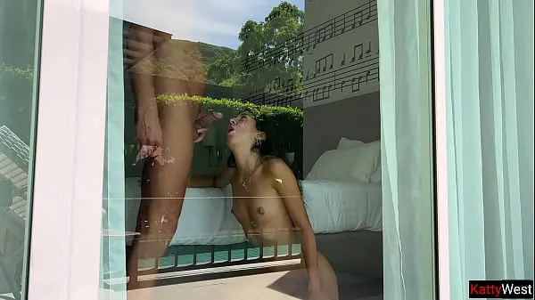 Nya Spying on a couple while they are fucking in a hotel mina filmer