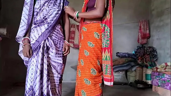 New Wife and sister-in-law both wear saree together and suck it hard my Movies