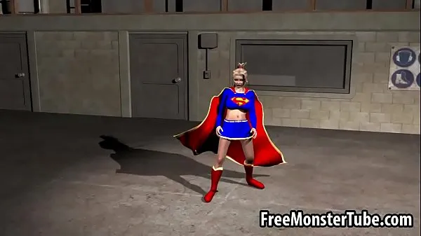 Nowe Foxy 3D cartoon Supergirl riding a rock hard cock moich filmach